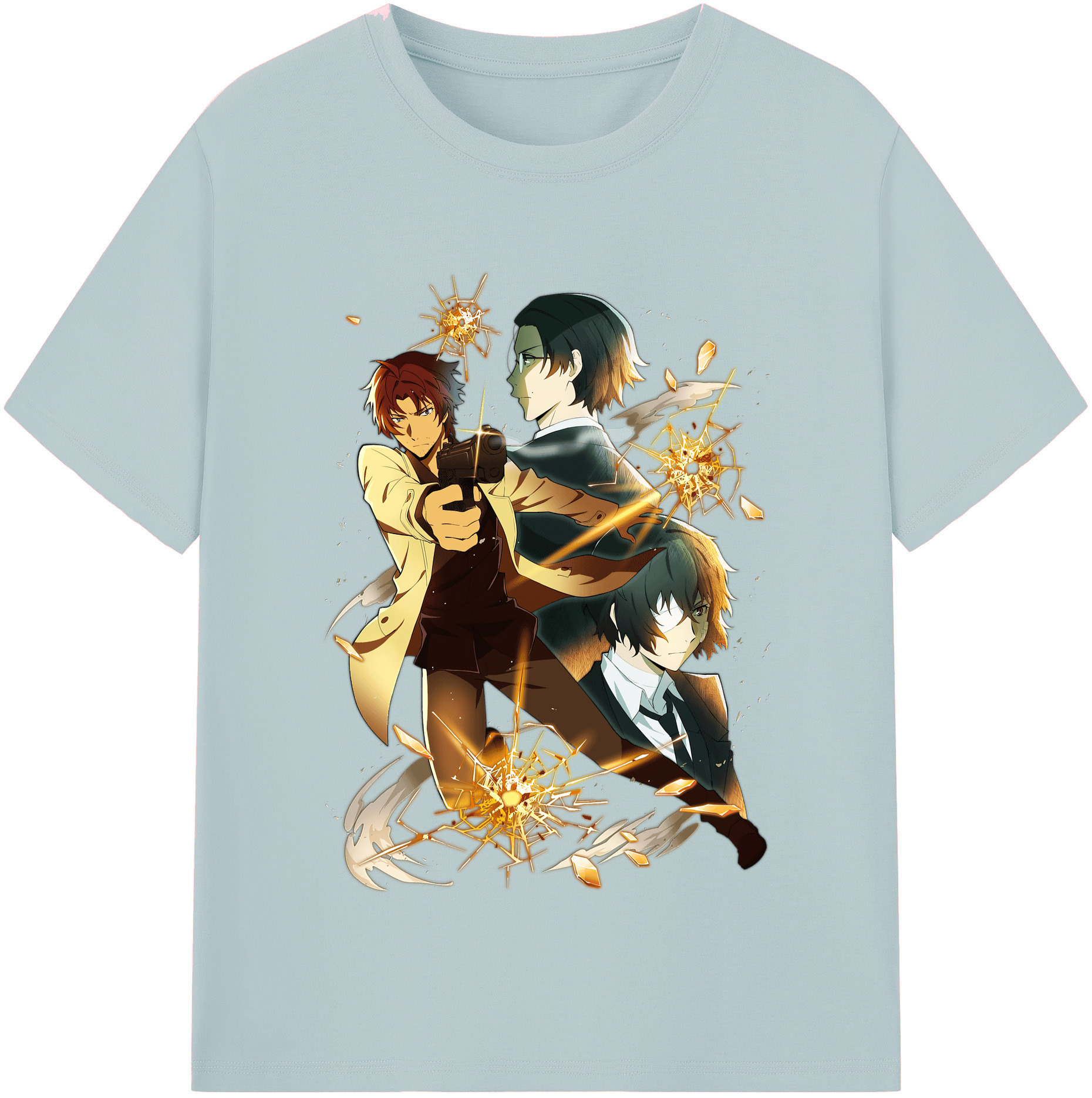 （画像用） 文豪ストレイドッグス Bungo Stray Dogs 綿100％半袖Tシャツ（フロントプリント）